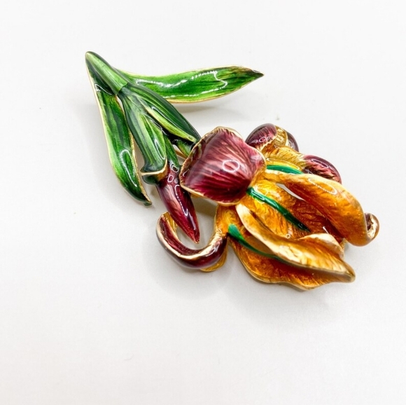 Boston MFA (Museum of Fine Arts) IRIS Enamel Brooch - Picture 2 of 13